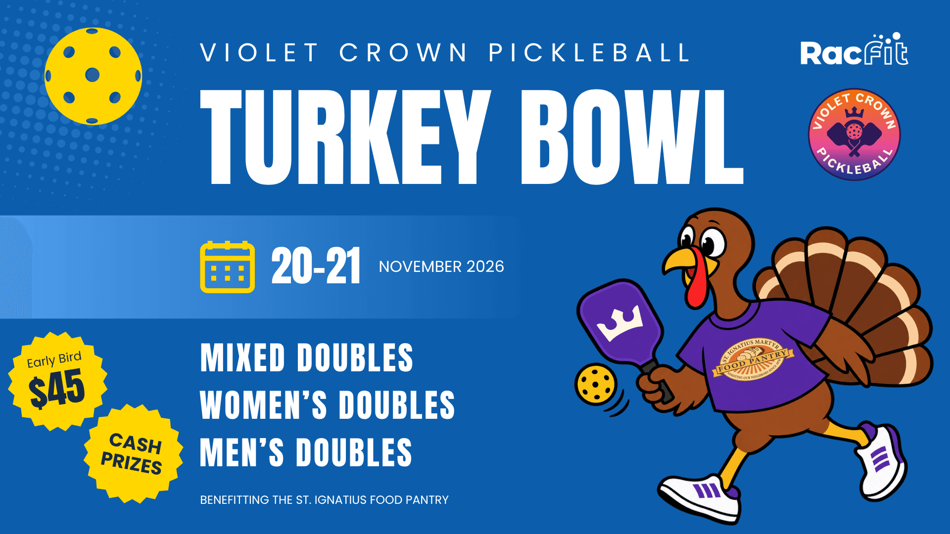 TURKEY BOWL | VIOLET CROWN PICKLEBALL