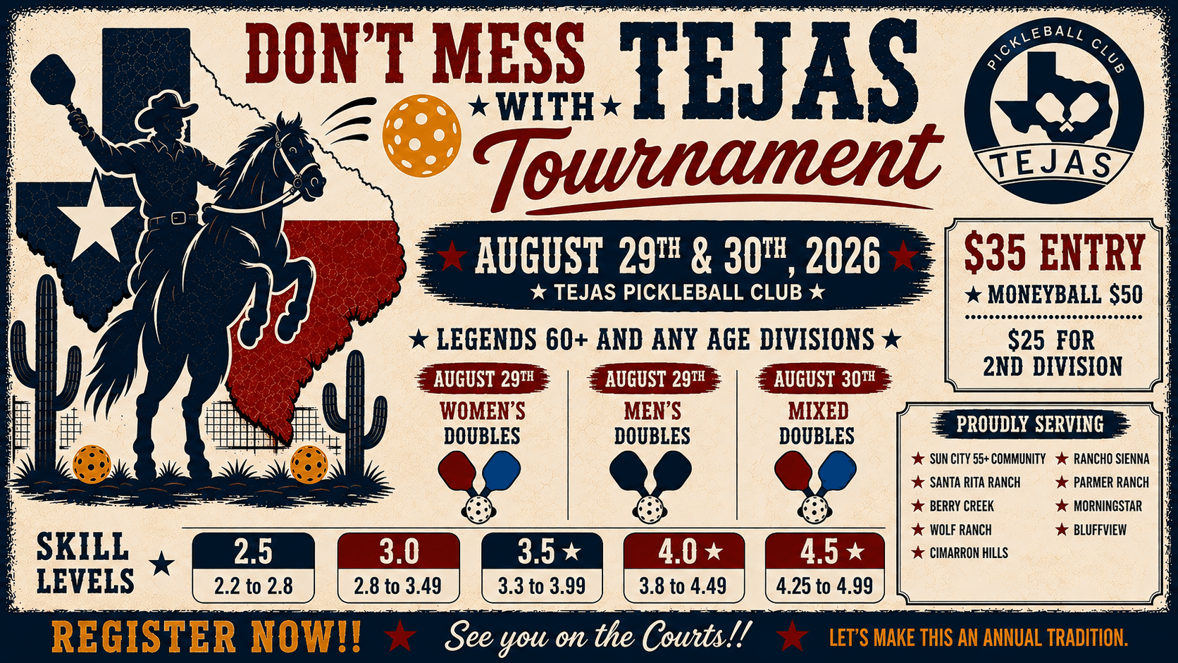 Don't Mess with Tejas Pickleball Tournament 