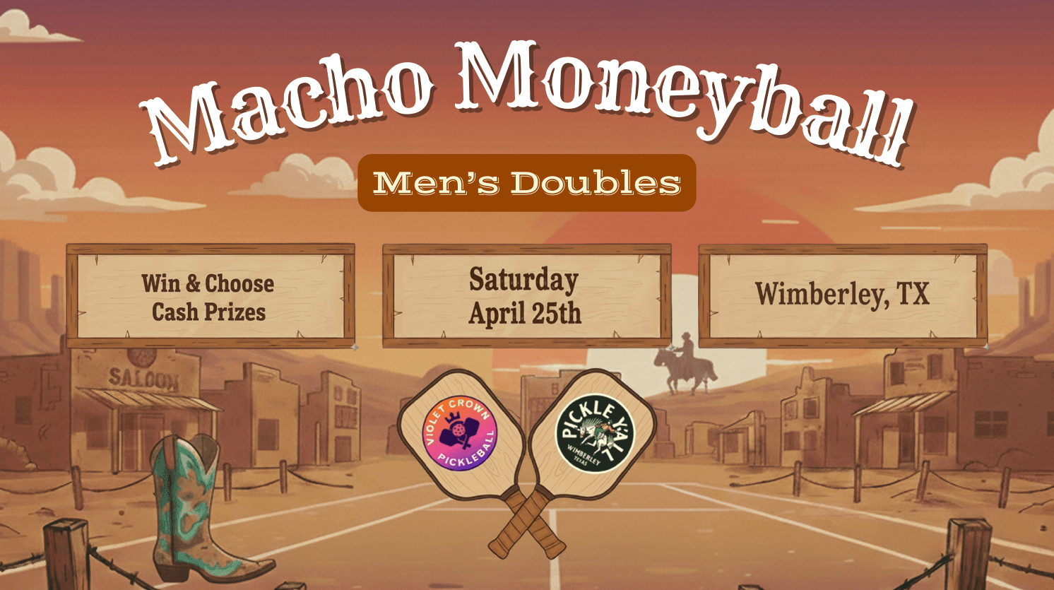 Macho Moneyball at Pickle Y'all | Violet Crown Pickleball | Men's Doubles
