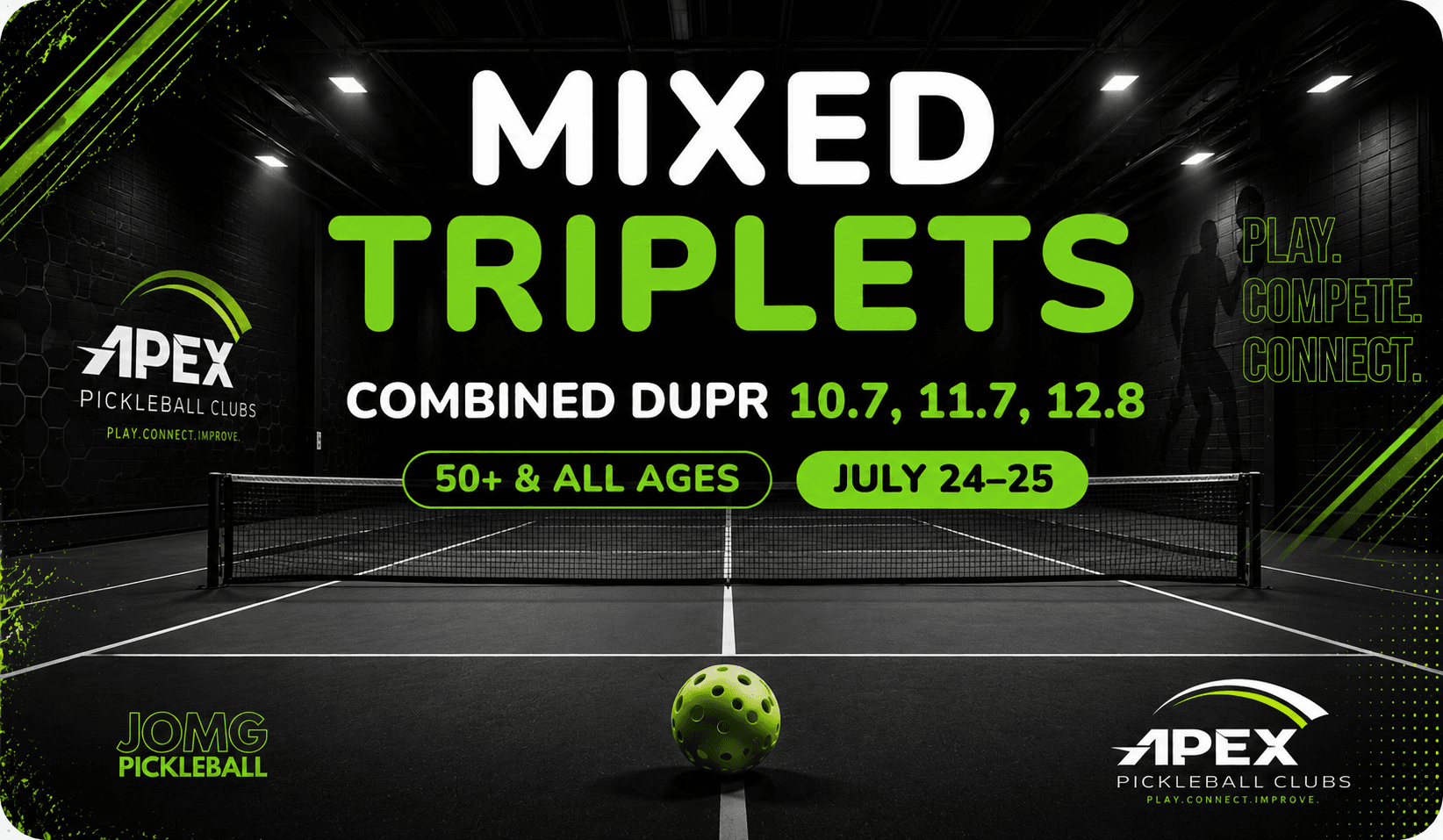 MIXED TRIPLETS AT APEX PICKLEBALL CLUBS